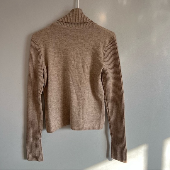 Country Shop Womens Italian Merino Wool Blend Turtleneck Sweater Sz S Gray - Picture 12 of 12